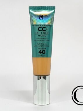 IT Cosmetics CC+ OIL FREE MATTE Pore Minimizing FULL Coverage Cream LIGHT MEDIUM